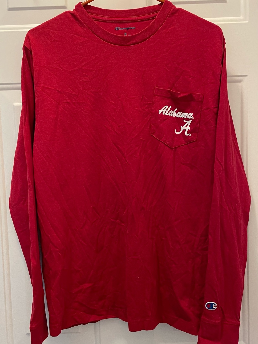 Alabama Crimson Tide Logo Red Long Sleeve Tee Shirt  Sz Med